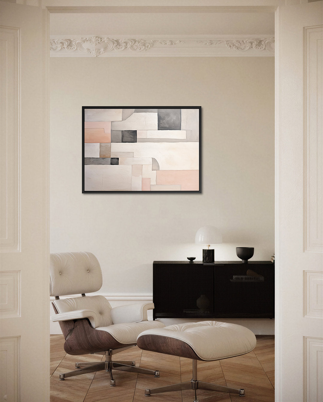 Geometrische vormen compositie Kunstwerk