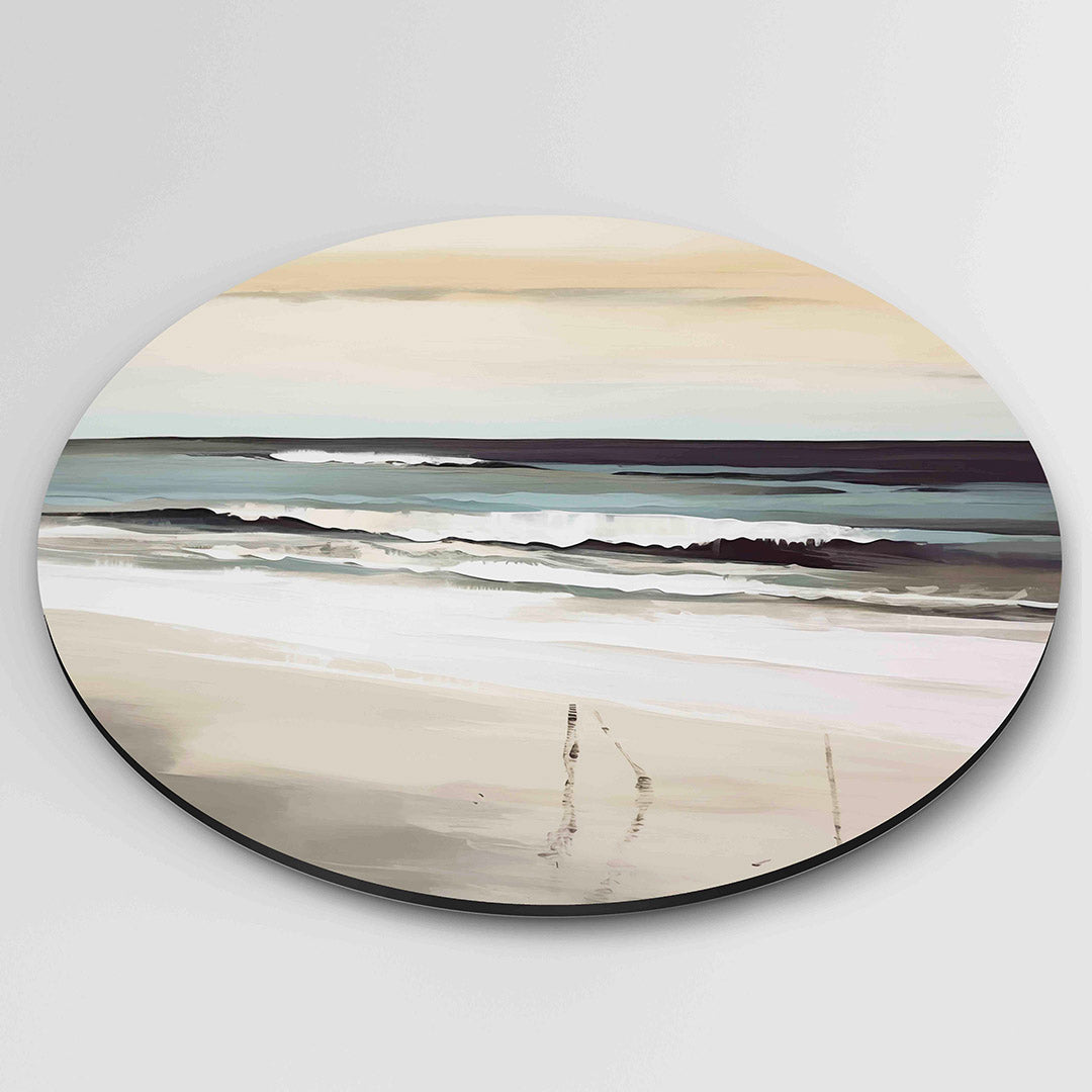 Strand en golven Muurcirkel