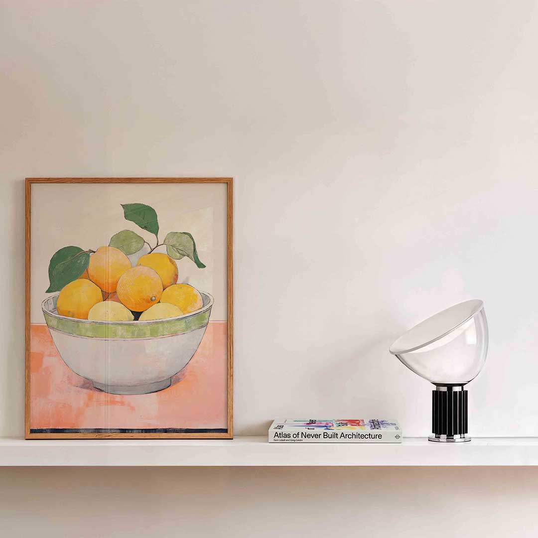Citrusvruchten in schaal Poster