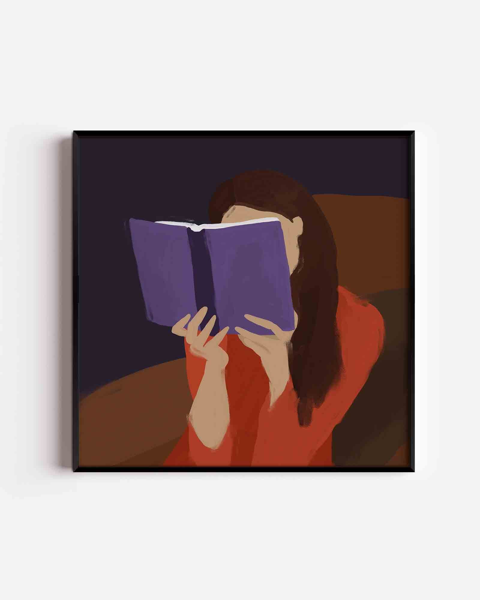 Lezende vrouw Poster