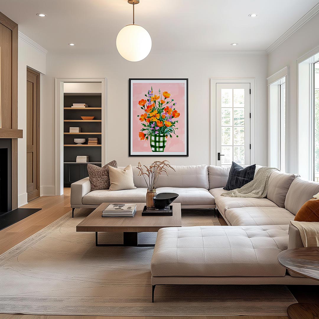 Bloemen in vaas Kunstwerk