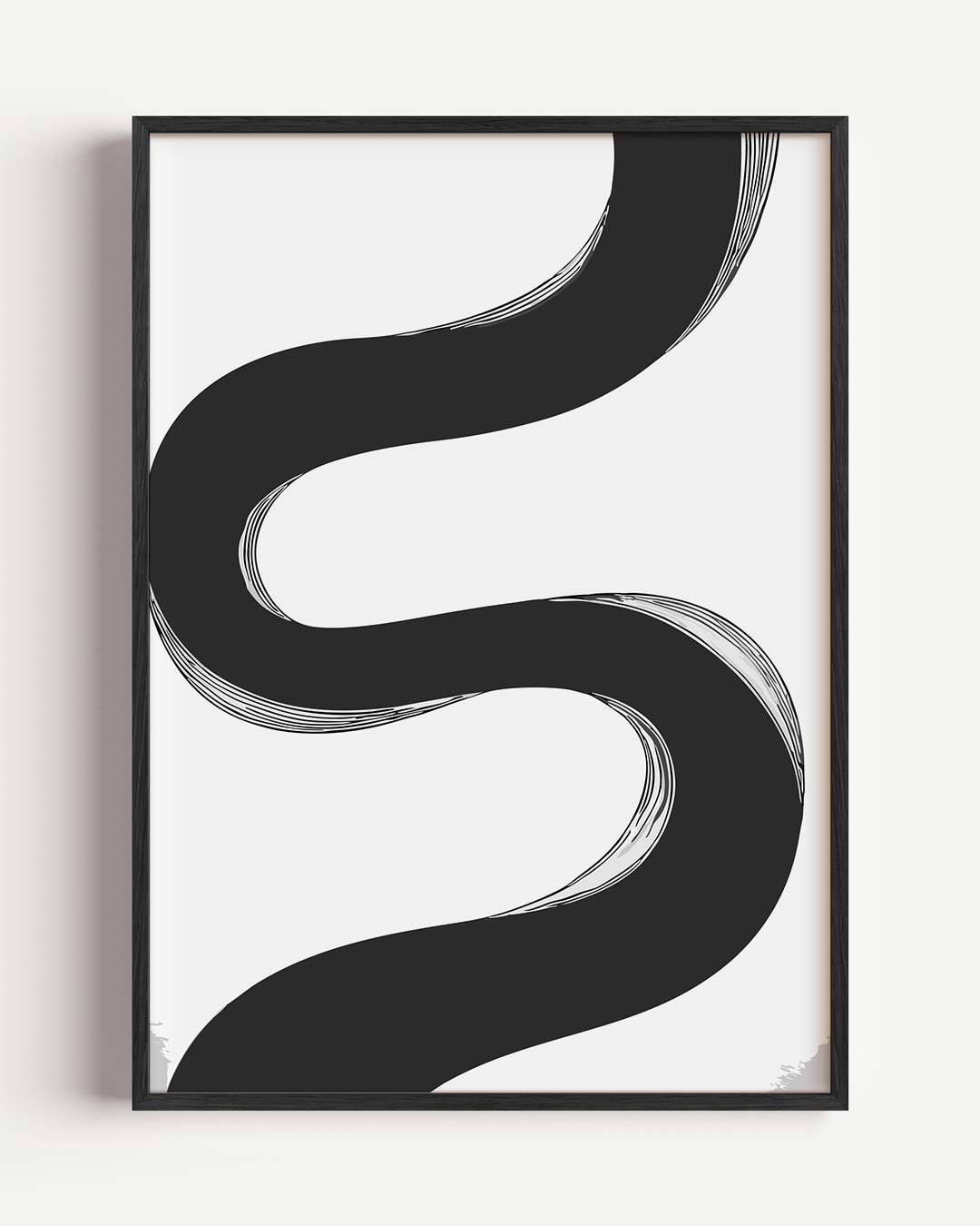 Stijlvolle Zwart-Wit Golf Poster-WallArtistic