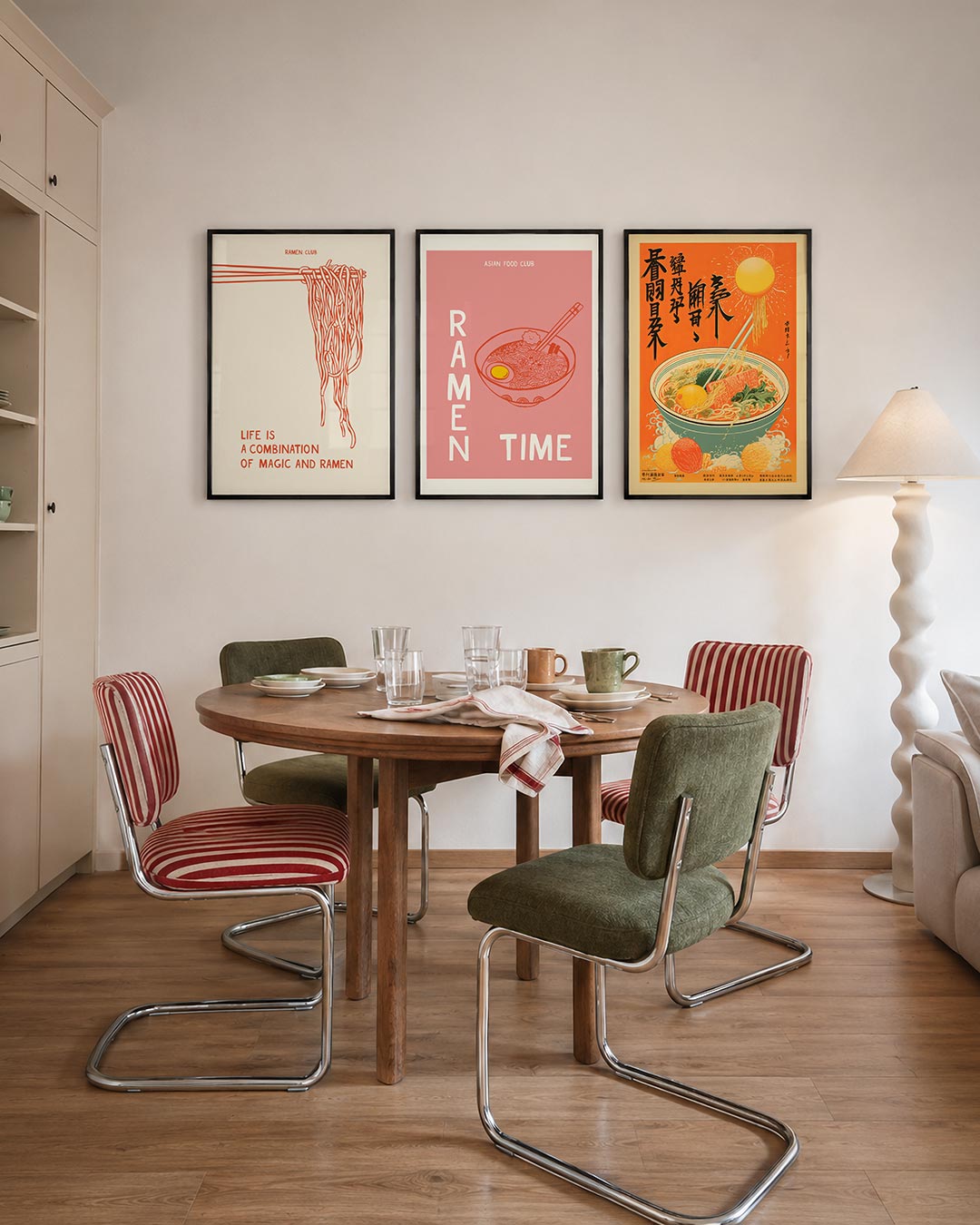 Lijnen en noodles Posterset