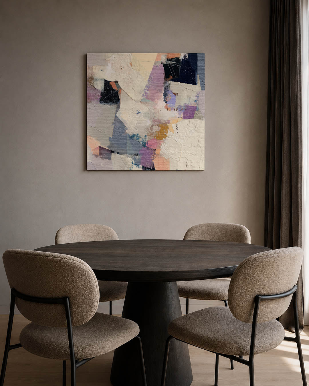 Dynamische kleurencompositie Kunstwerk