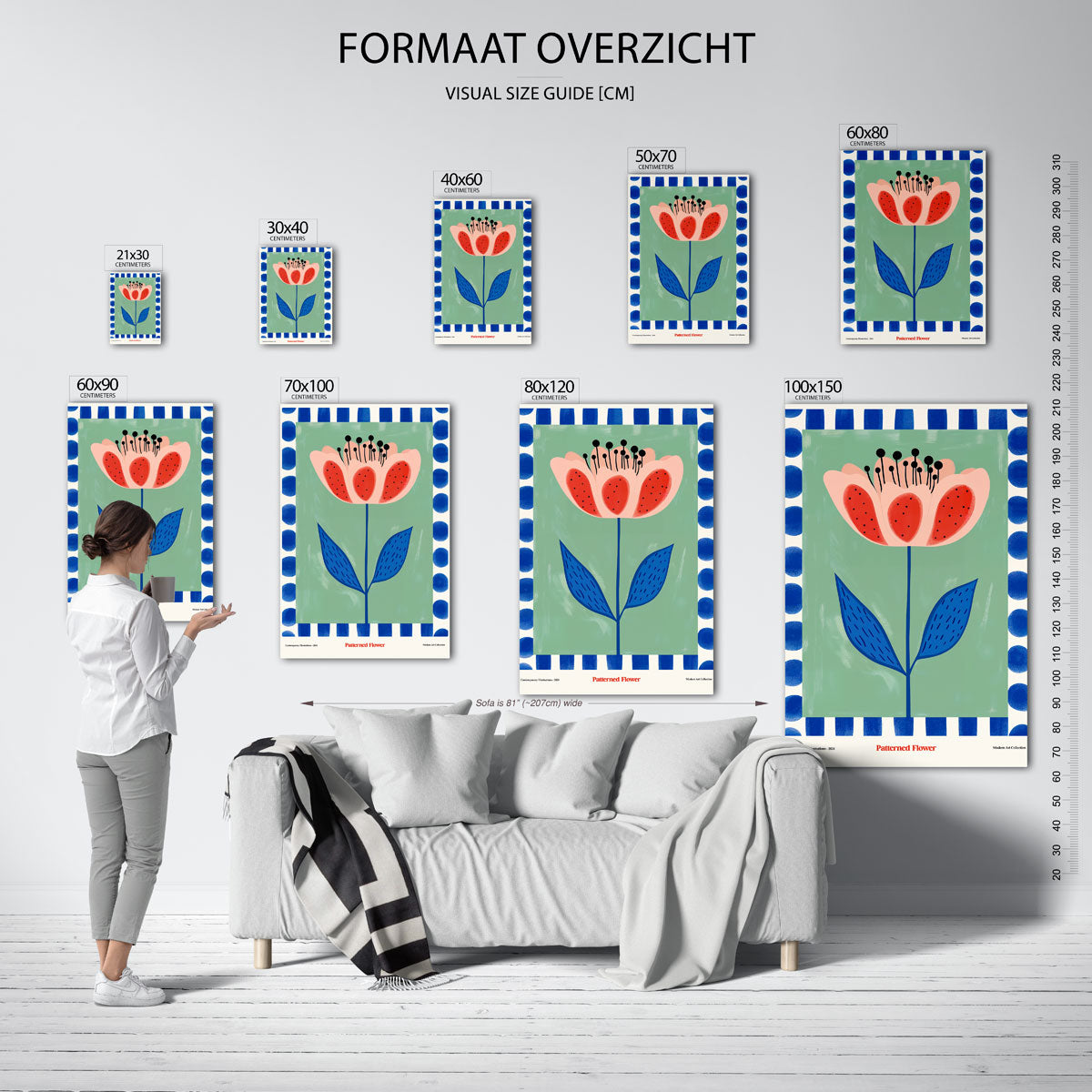 Bloem met patronen Poster
