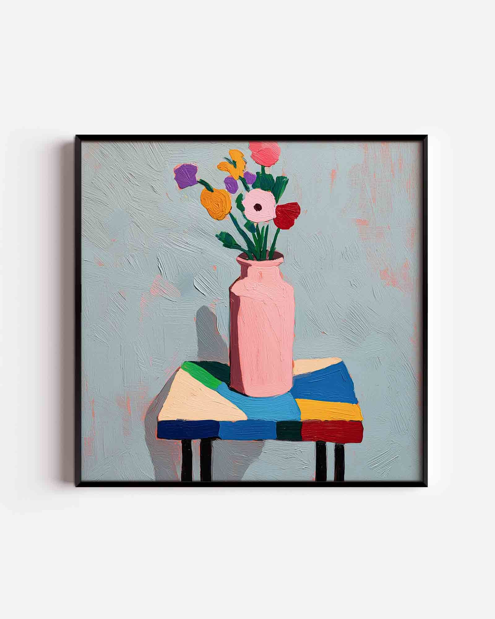 Bloemen in vaas Poster