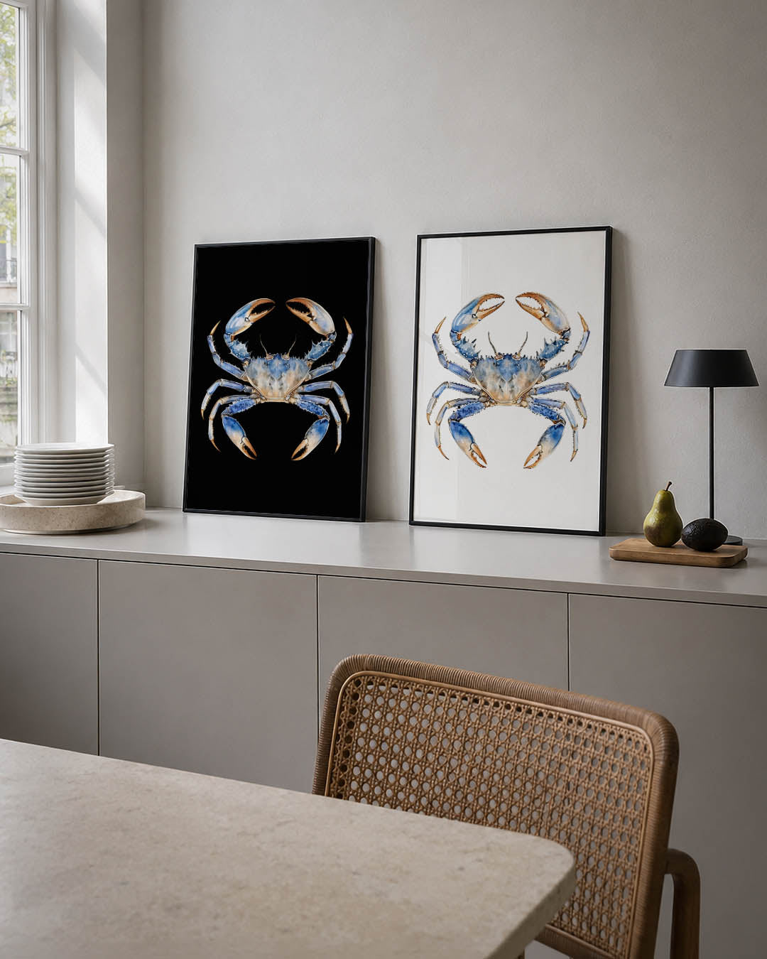 Kleurrijke krab Posterset