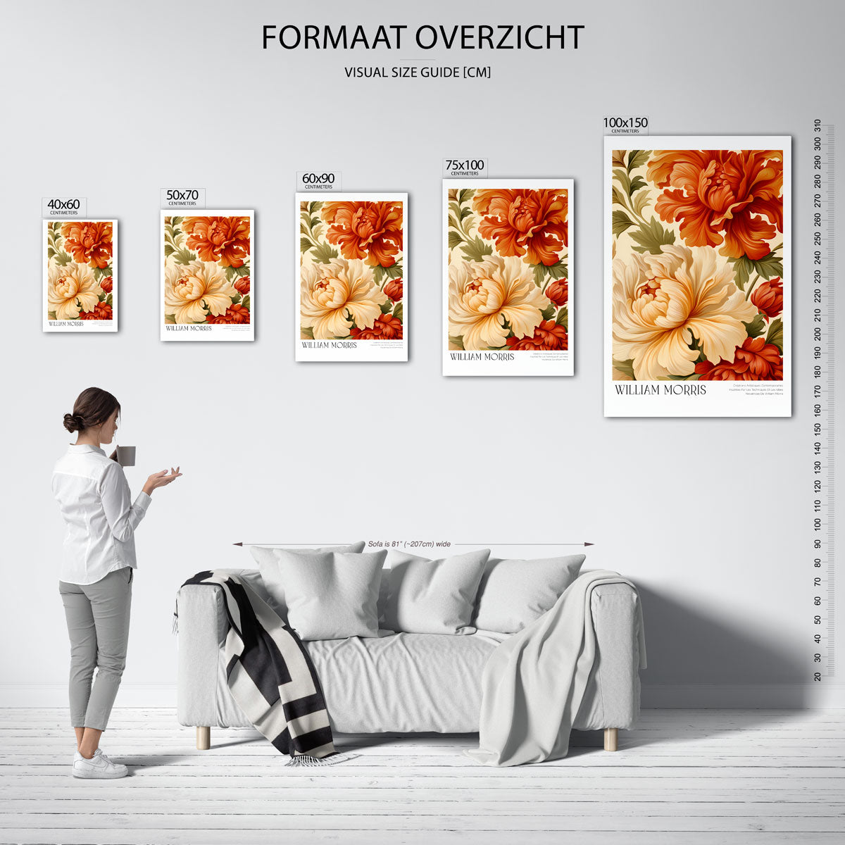 Bloemrijke compositie Kunstwerk