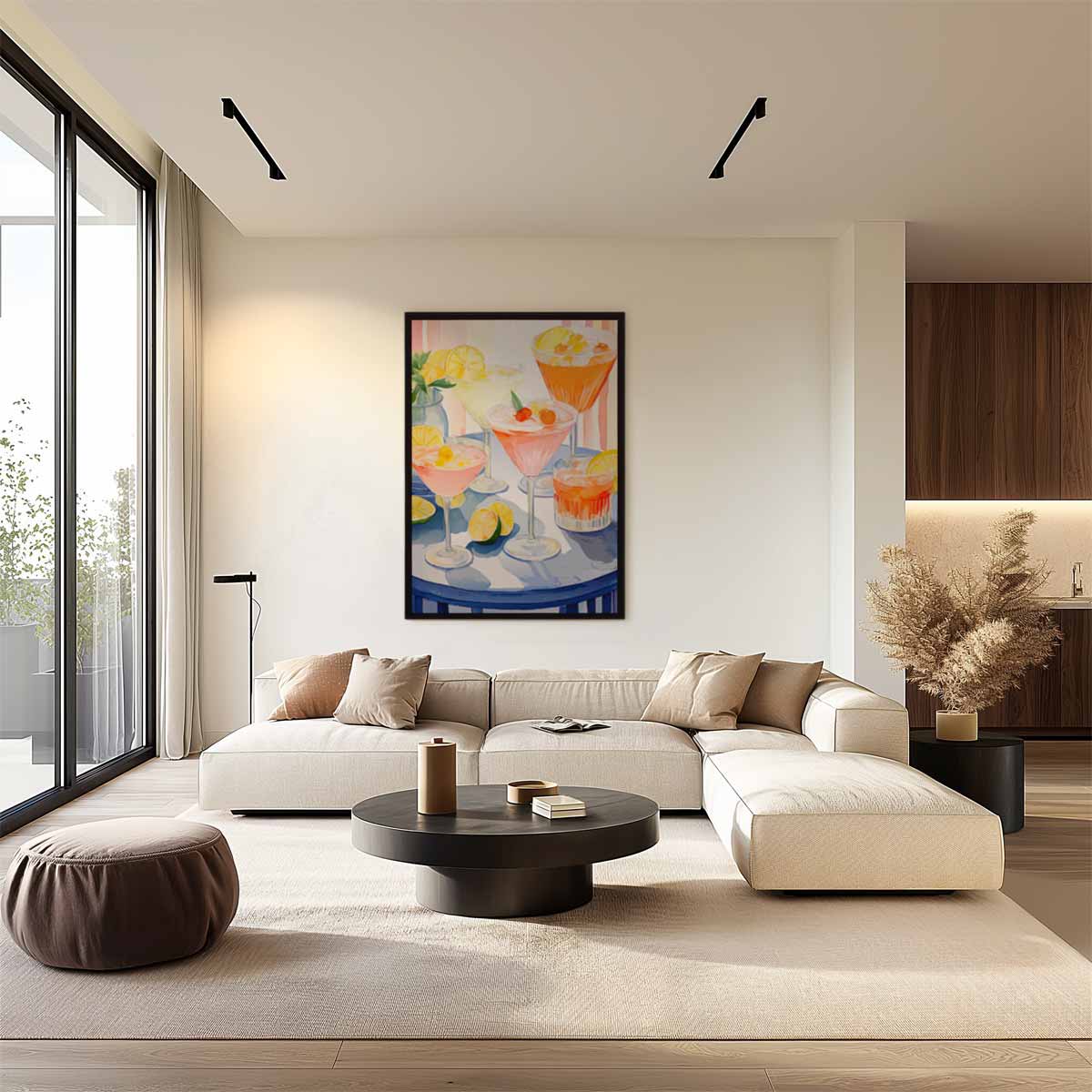 Kleurrijke Cocktails op Canvas Kunstwerk-canvas-dibond-plexiglas-wanddecoratie-WallArtistic