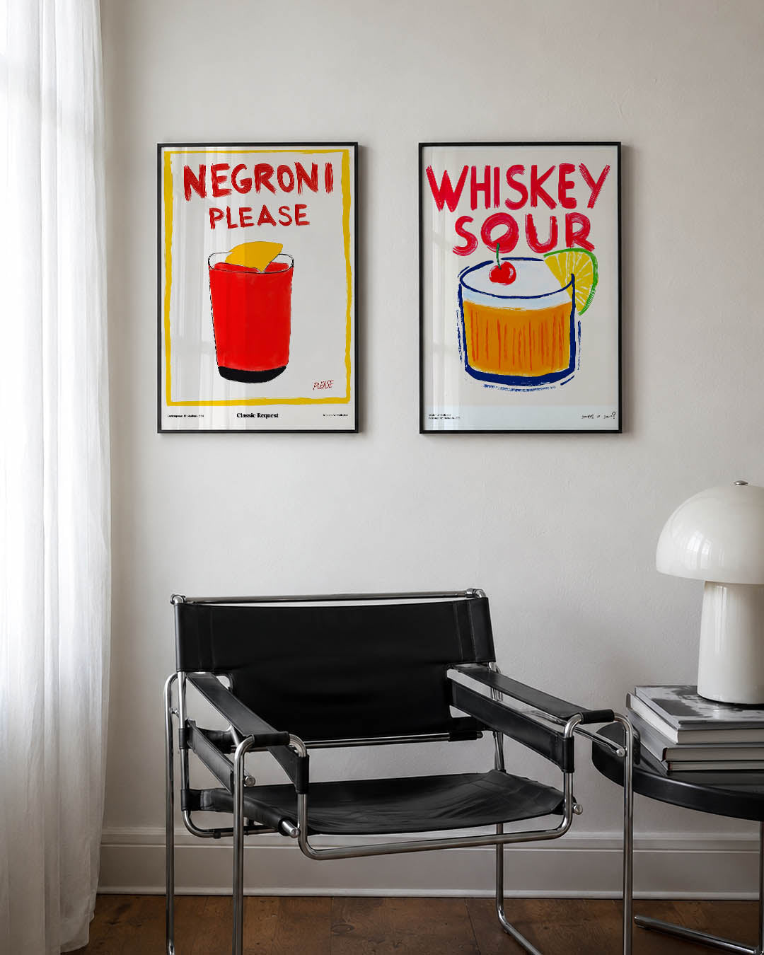Kleurrijke drank illustratie Posterset