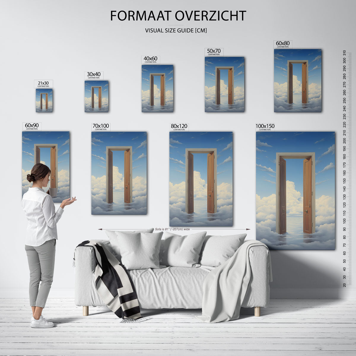 Deur naar wolken Poster