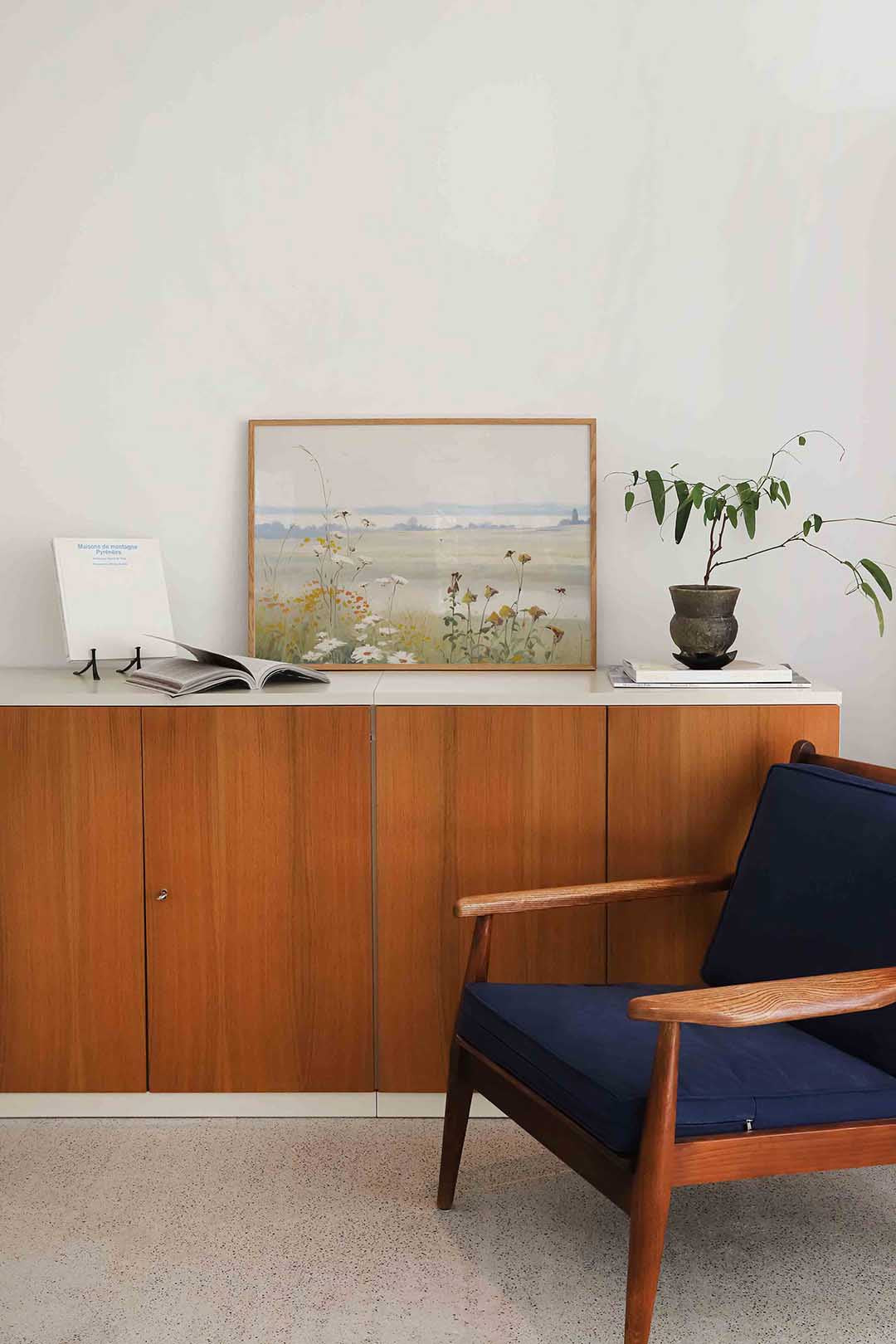 Veld met bloemen Poster