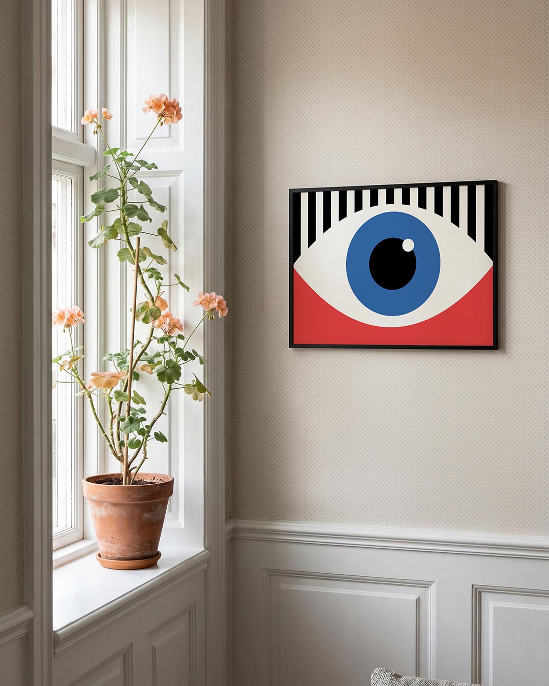 Oogvorm en lijnen Poster