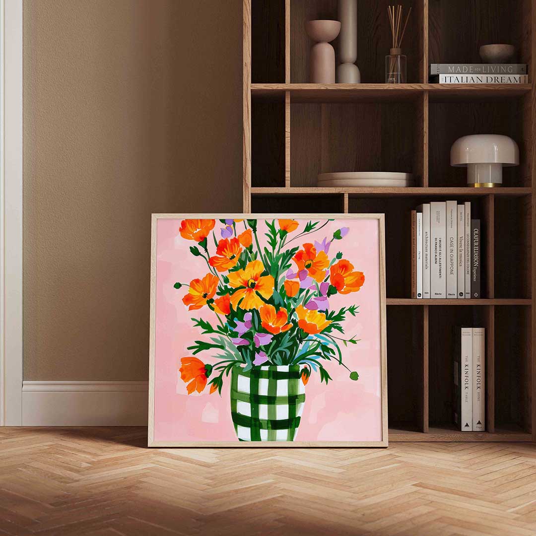 Bloemen in vaas Poster