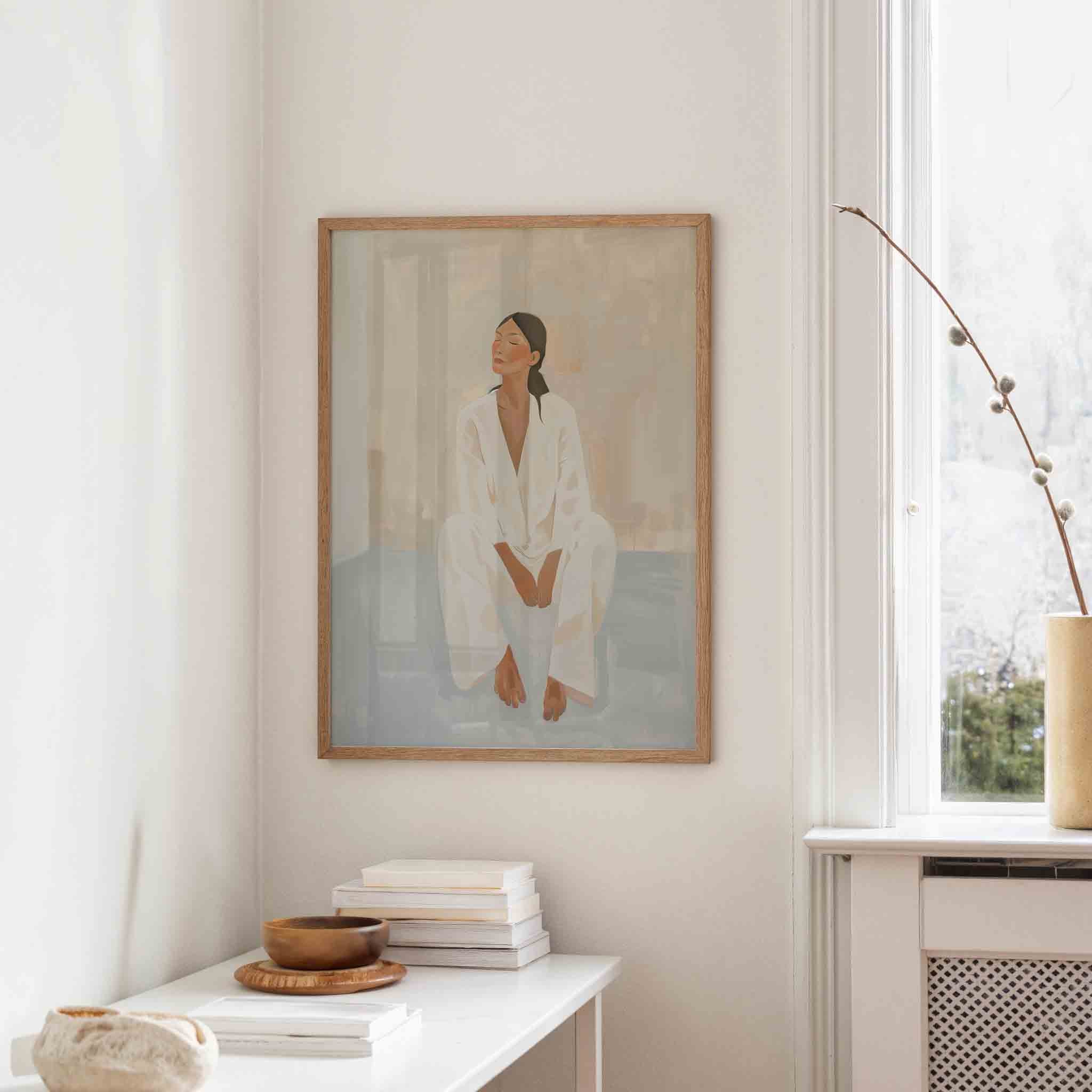 Zittende vrouw Poster
