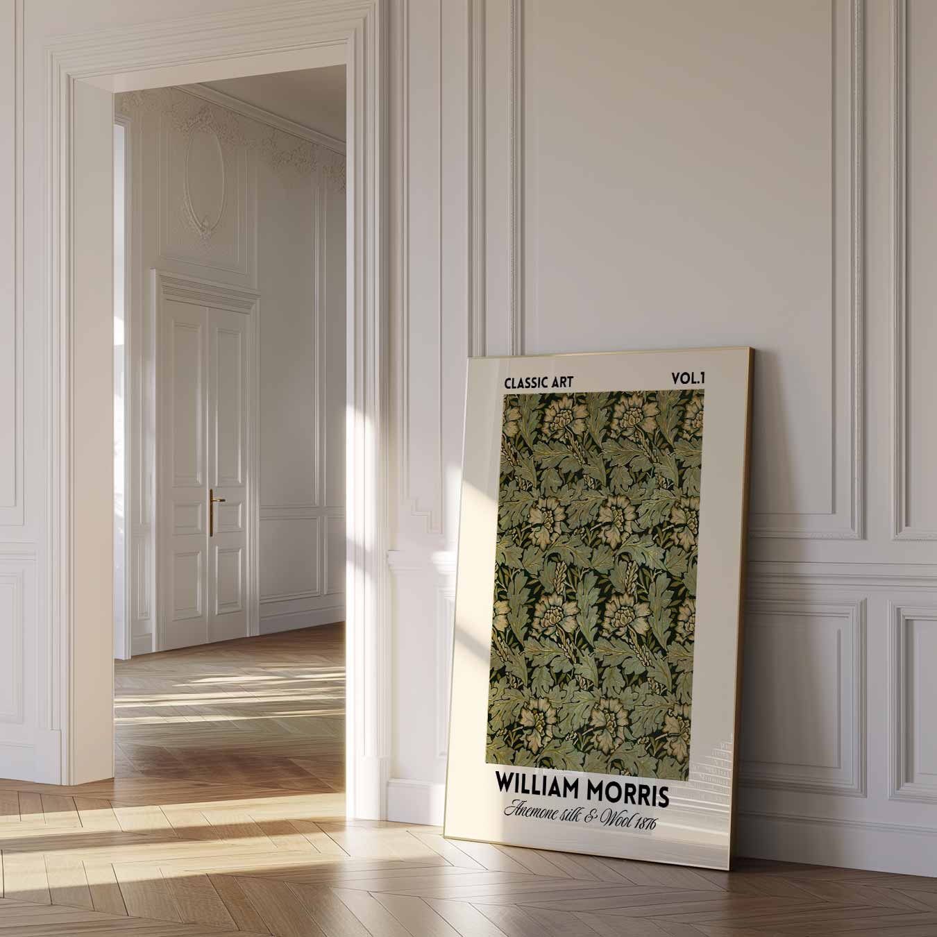 William Morris Anemone Silk & Wool 1876 Poster-WallArtistic