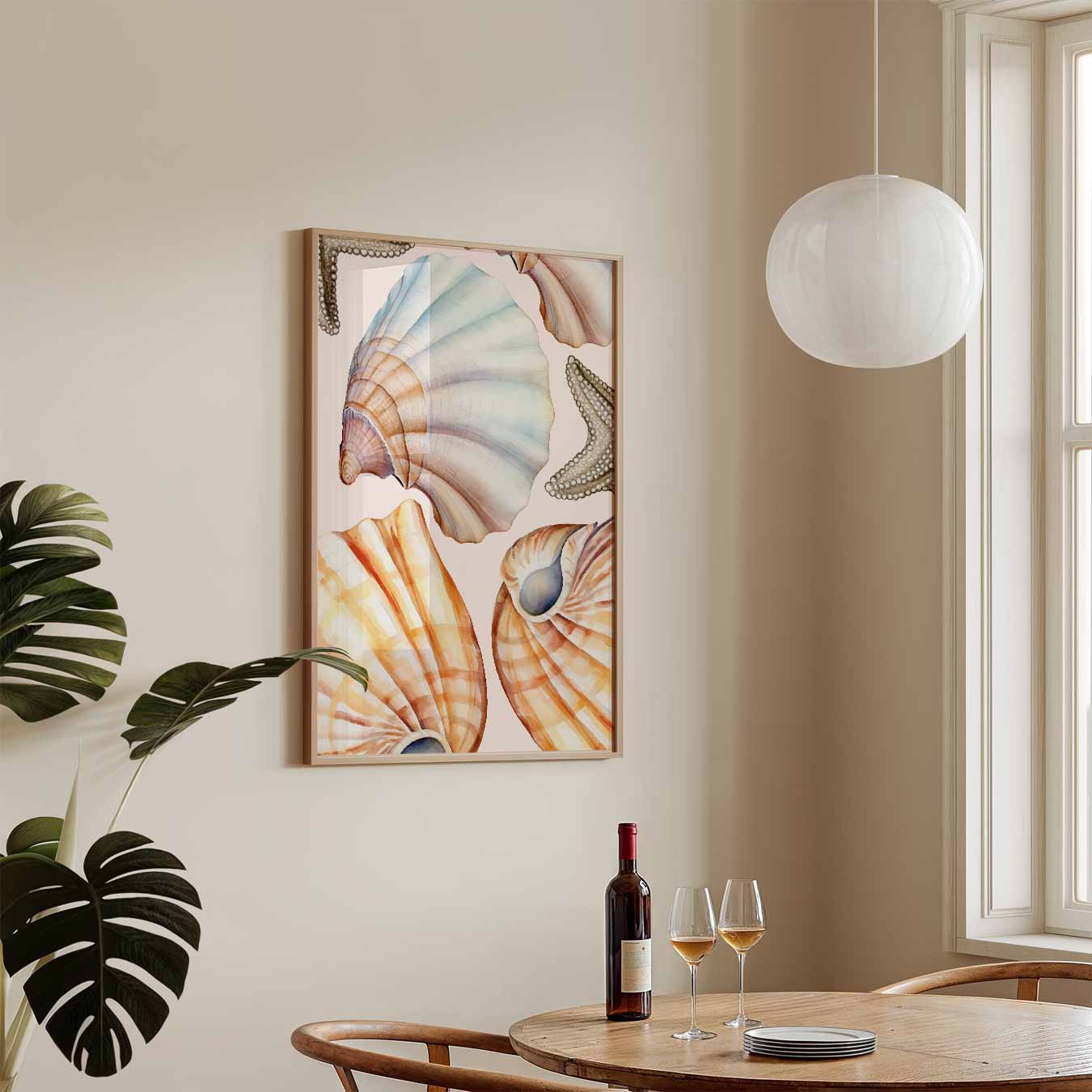 Strandvibe Schelpen Poster-WallArtistic