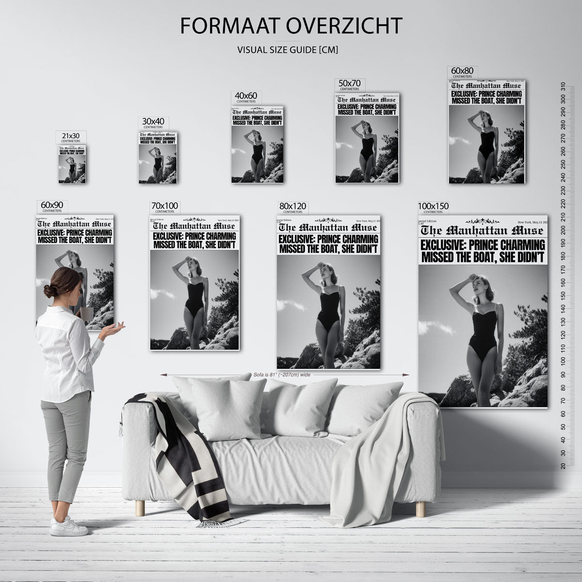 Vrouw in badpak Poster