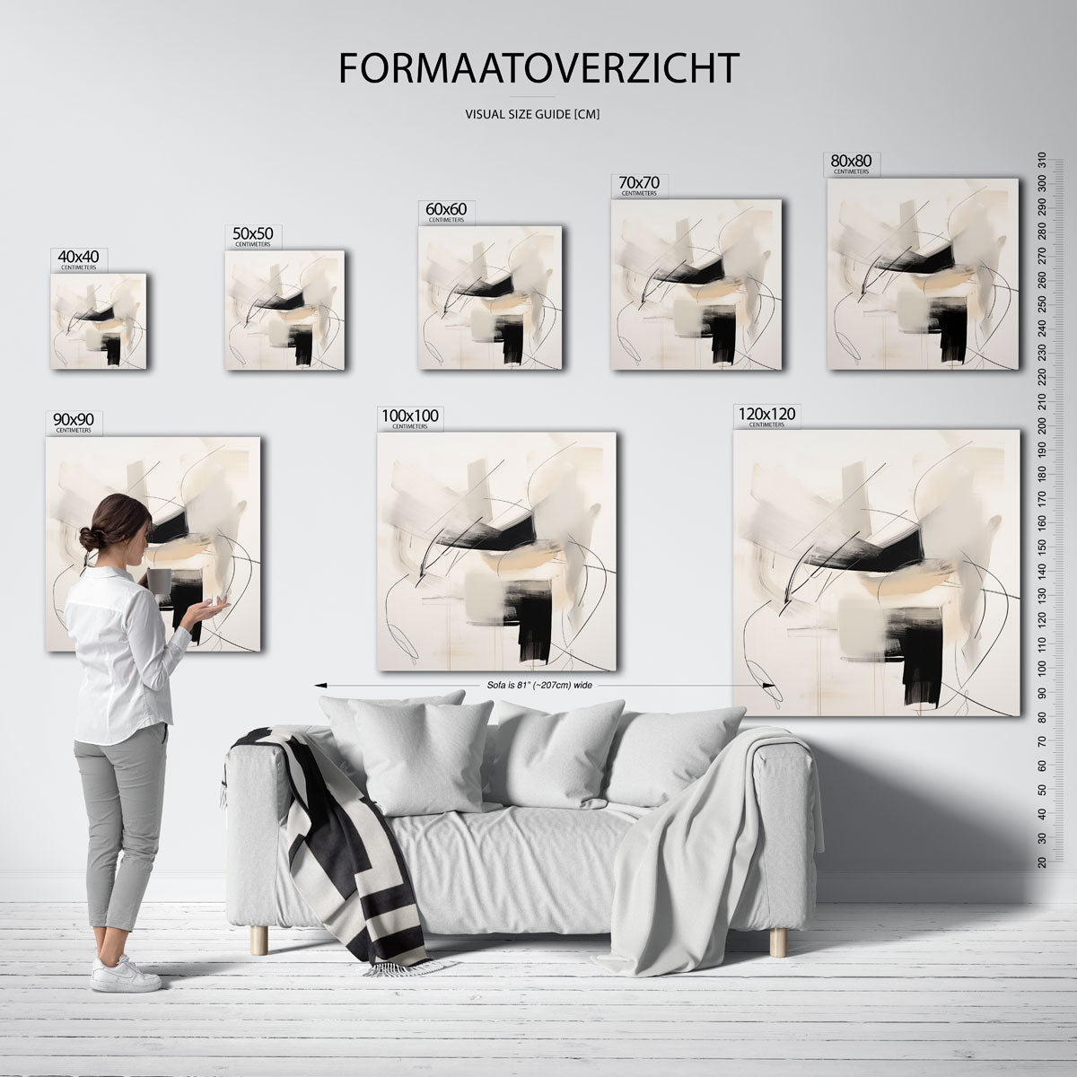 Abstracte lijnen en vlakken Poster