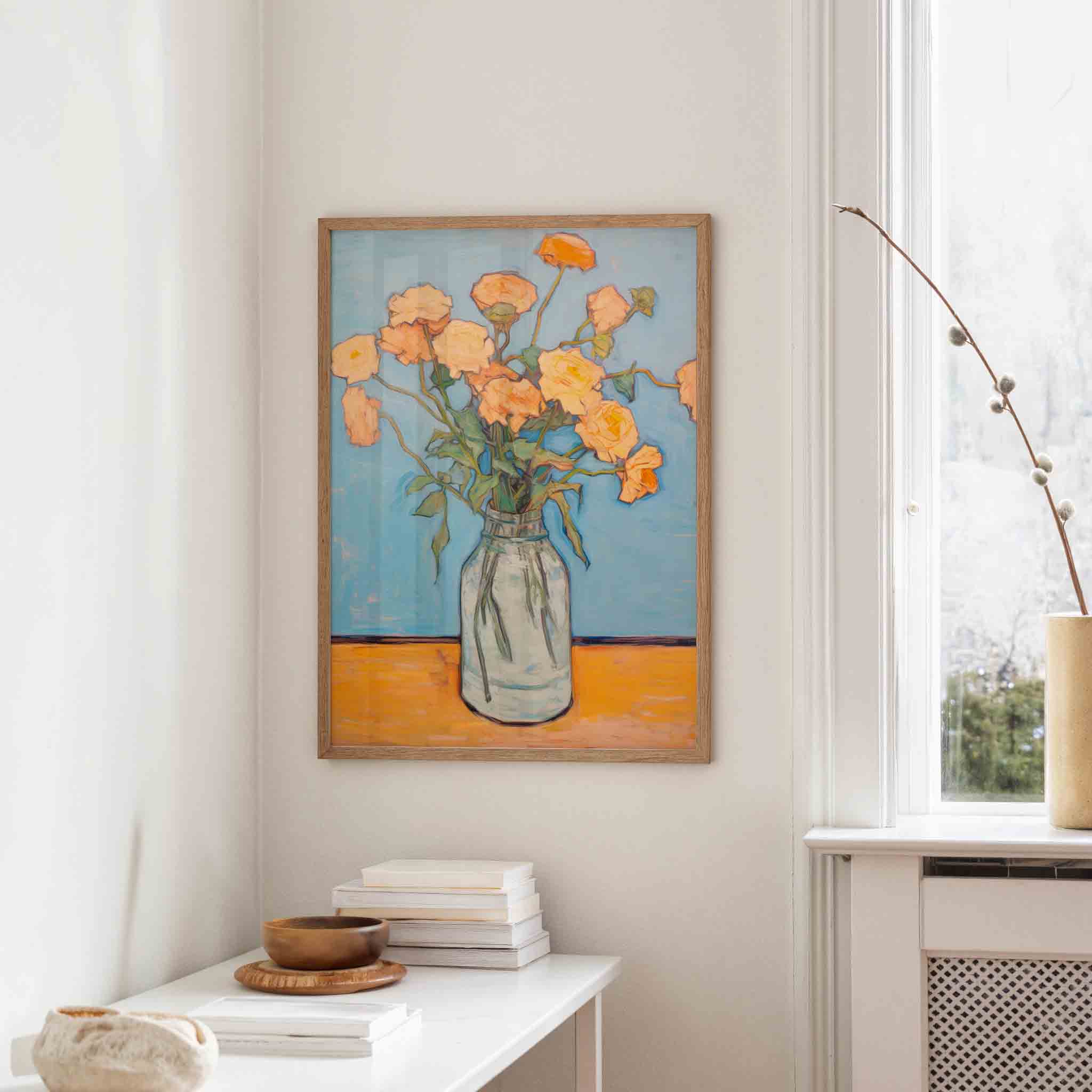 Bloemen in vaas Poster