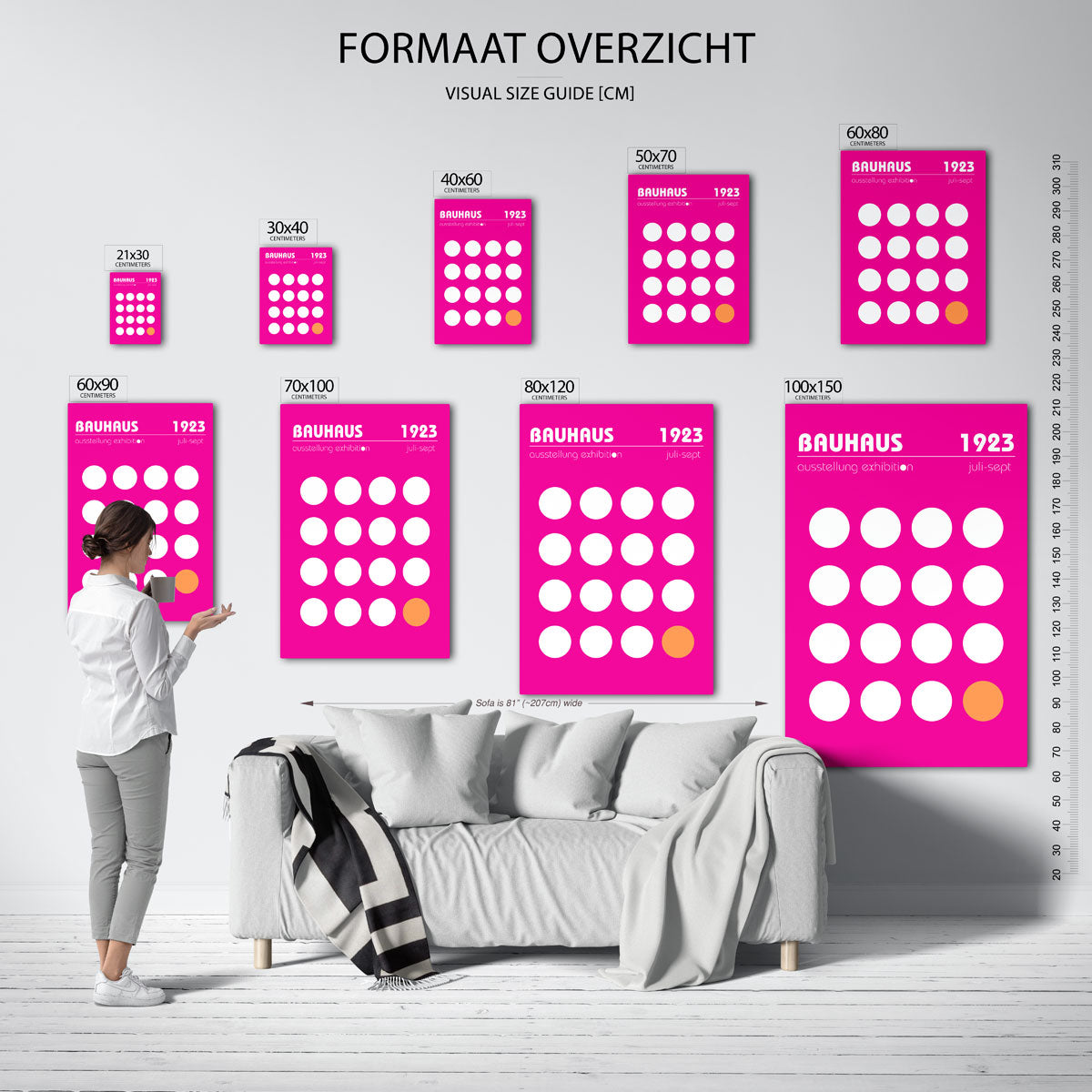 Cirkelpatroon en kleur Poster
