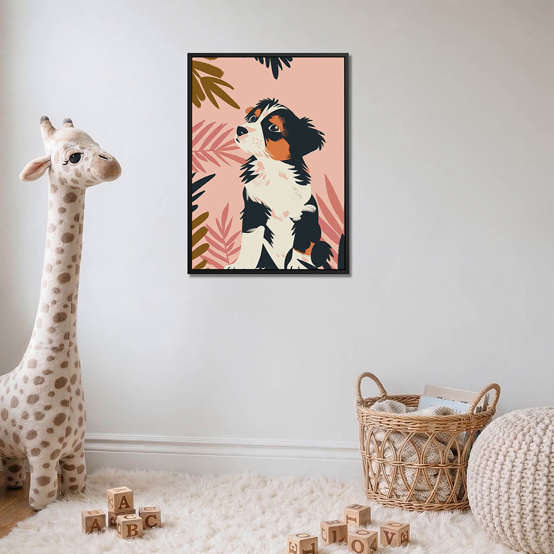 Speelse hond illustratie Kunstwerk