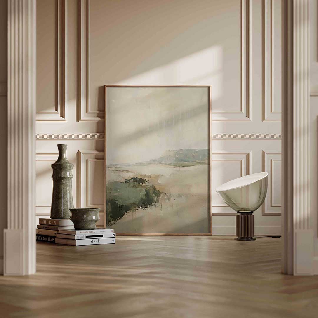 Landschap met groene tinten Poster