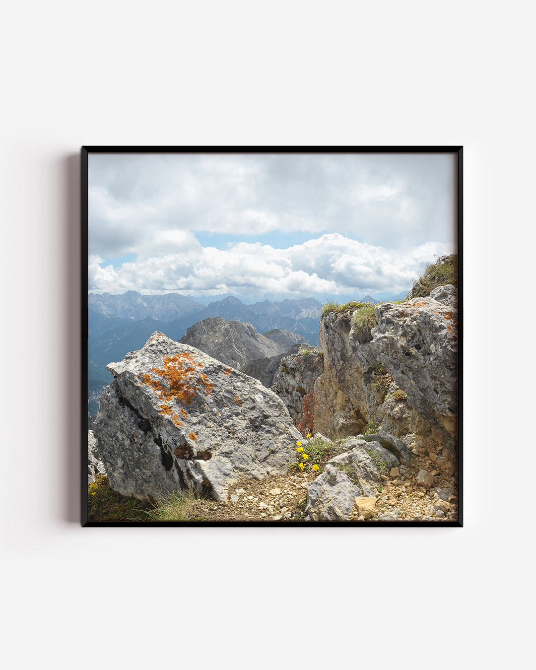 Berglandschap met rotsen Poster