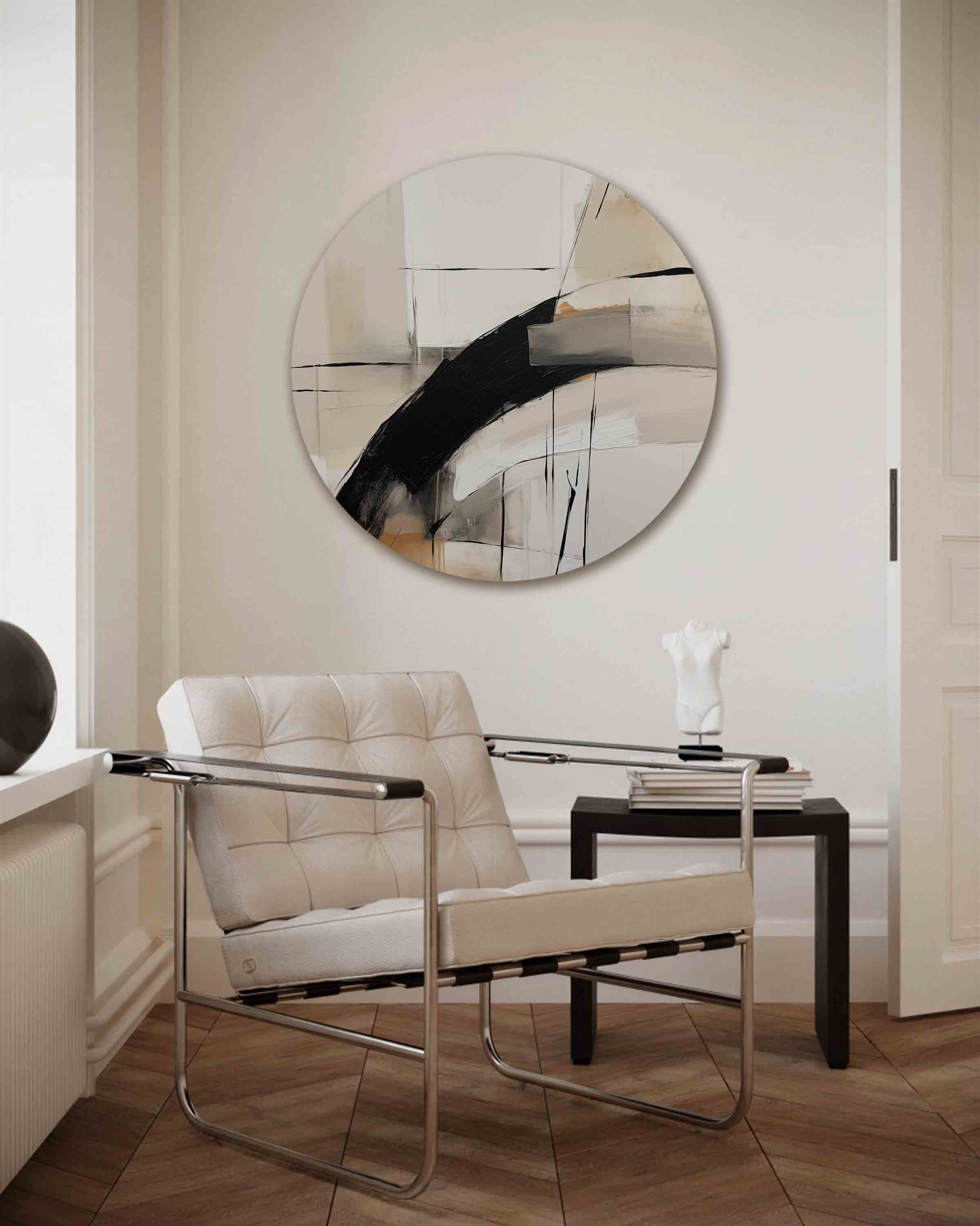 Abstracte lijnen en vlakken Muurcirkel