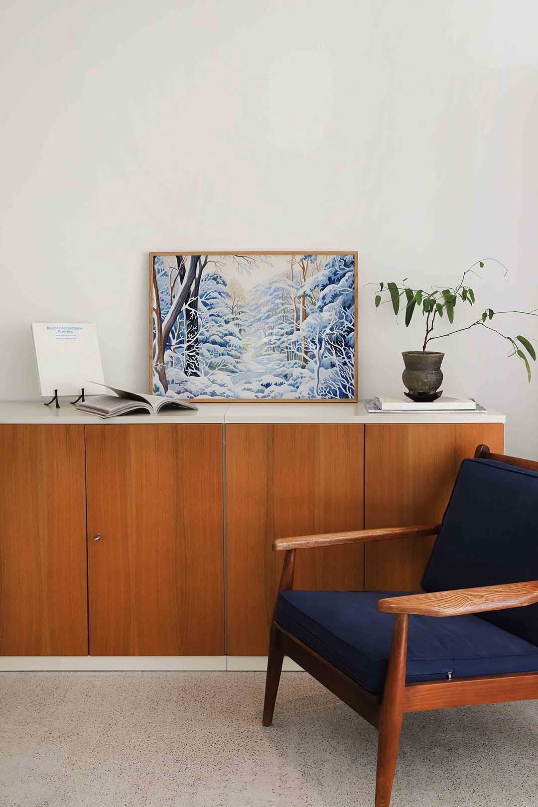 Winterlandschap met bomen Poster