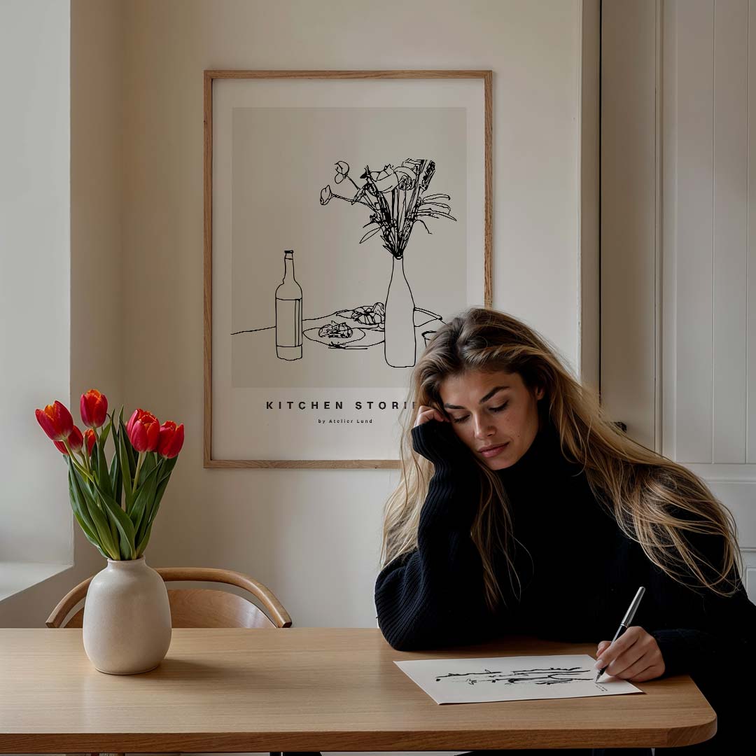Kitchen Stories - Minimalistische Poster-WallArtistic