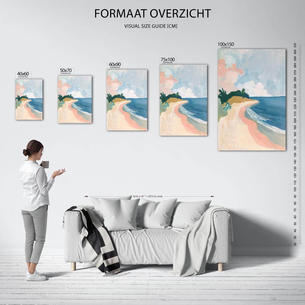 Zomerse kustlijn Kunstwerk