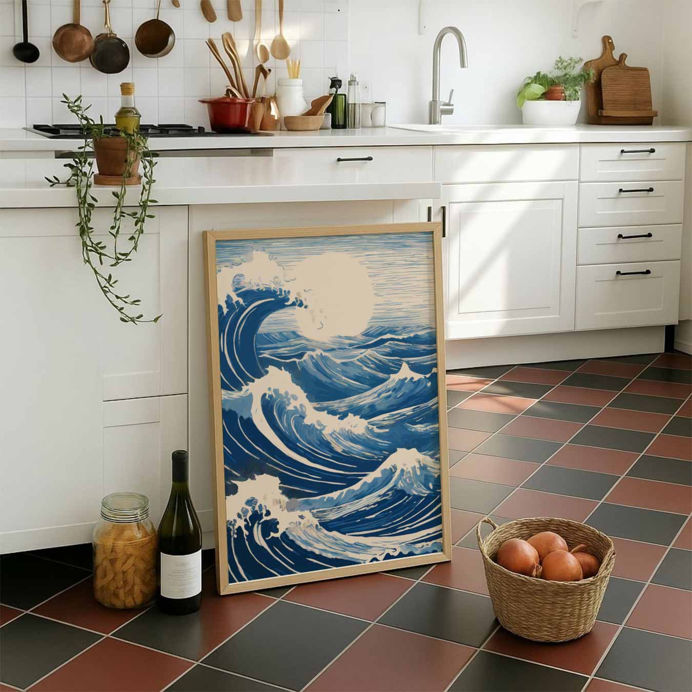Golvende Oceaankunst Poster-WallArtistic