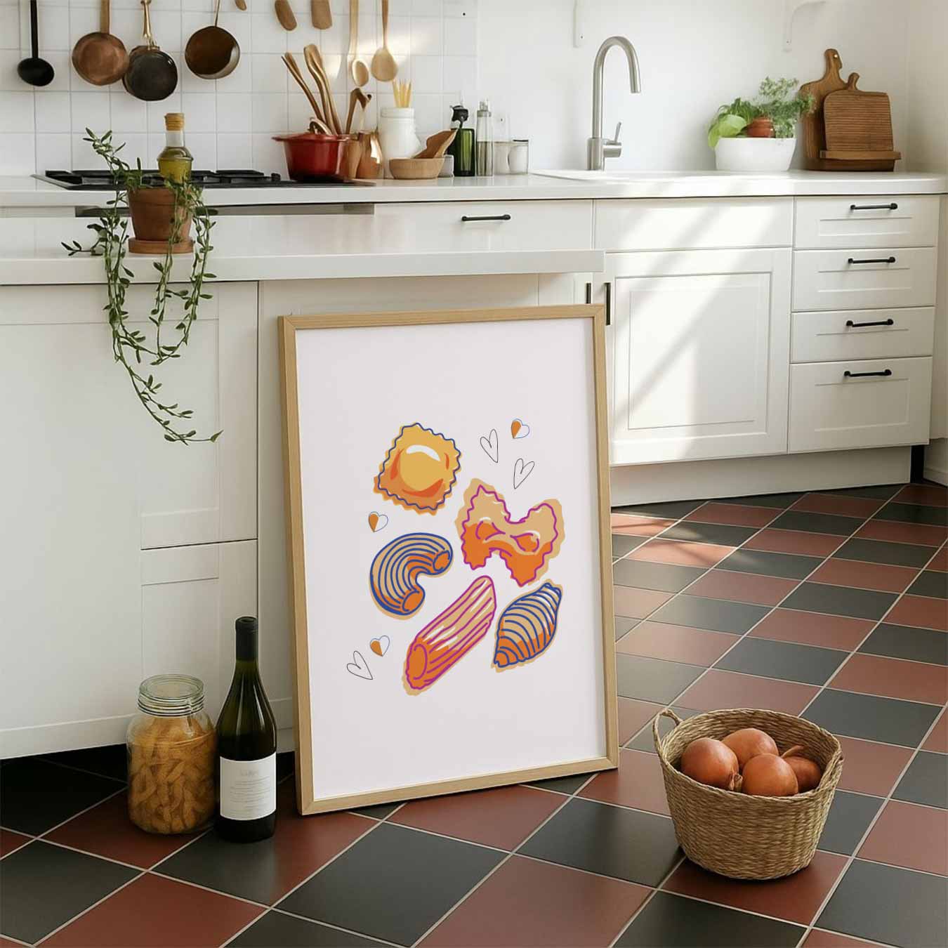 Pasta Liefde Poster-WallArtistic