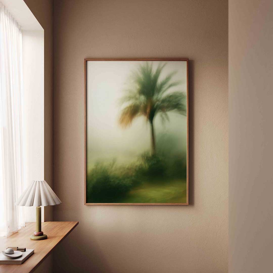 Vervagende palmboom Poster