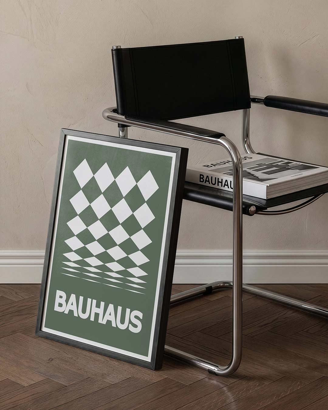 Ruitpatroon en tekst Poster