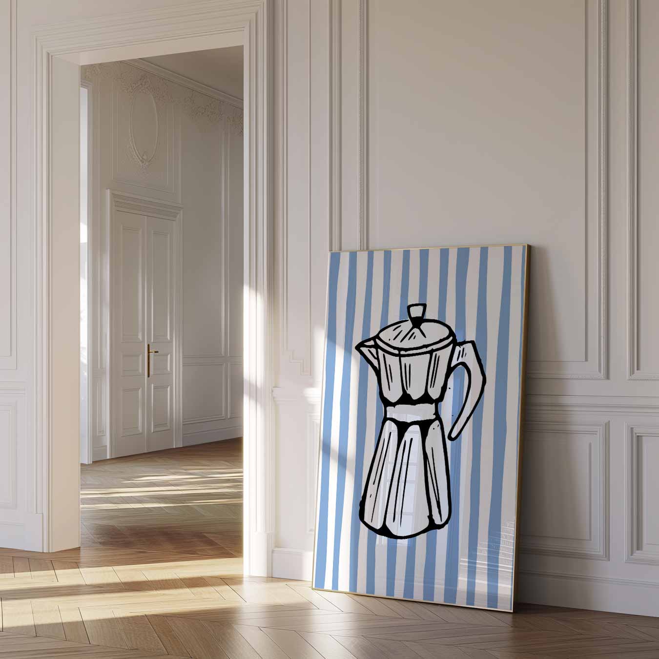 Retro Koffiepot Poster-WallArtistic