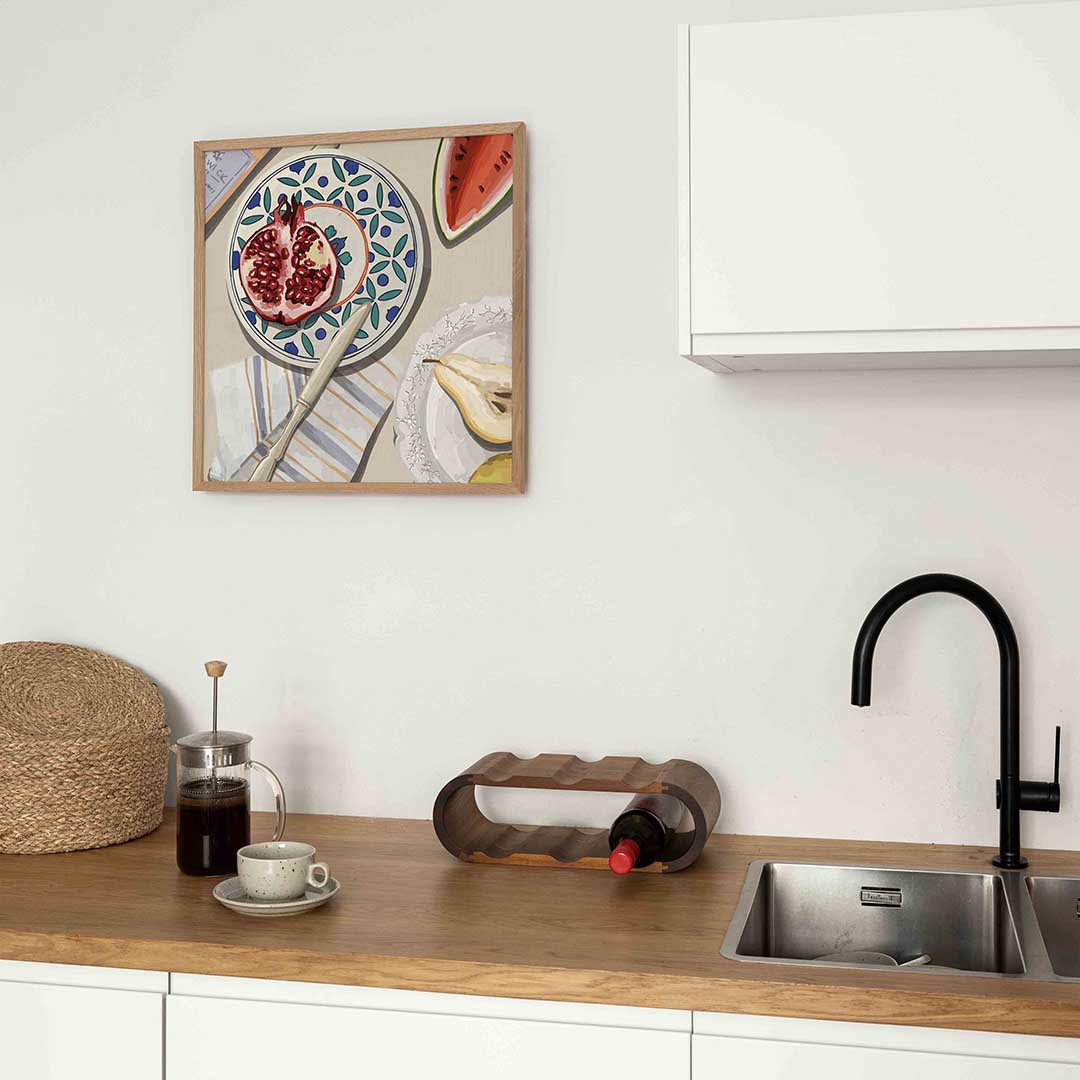 Fruit en servies Poster