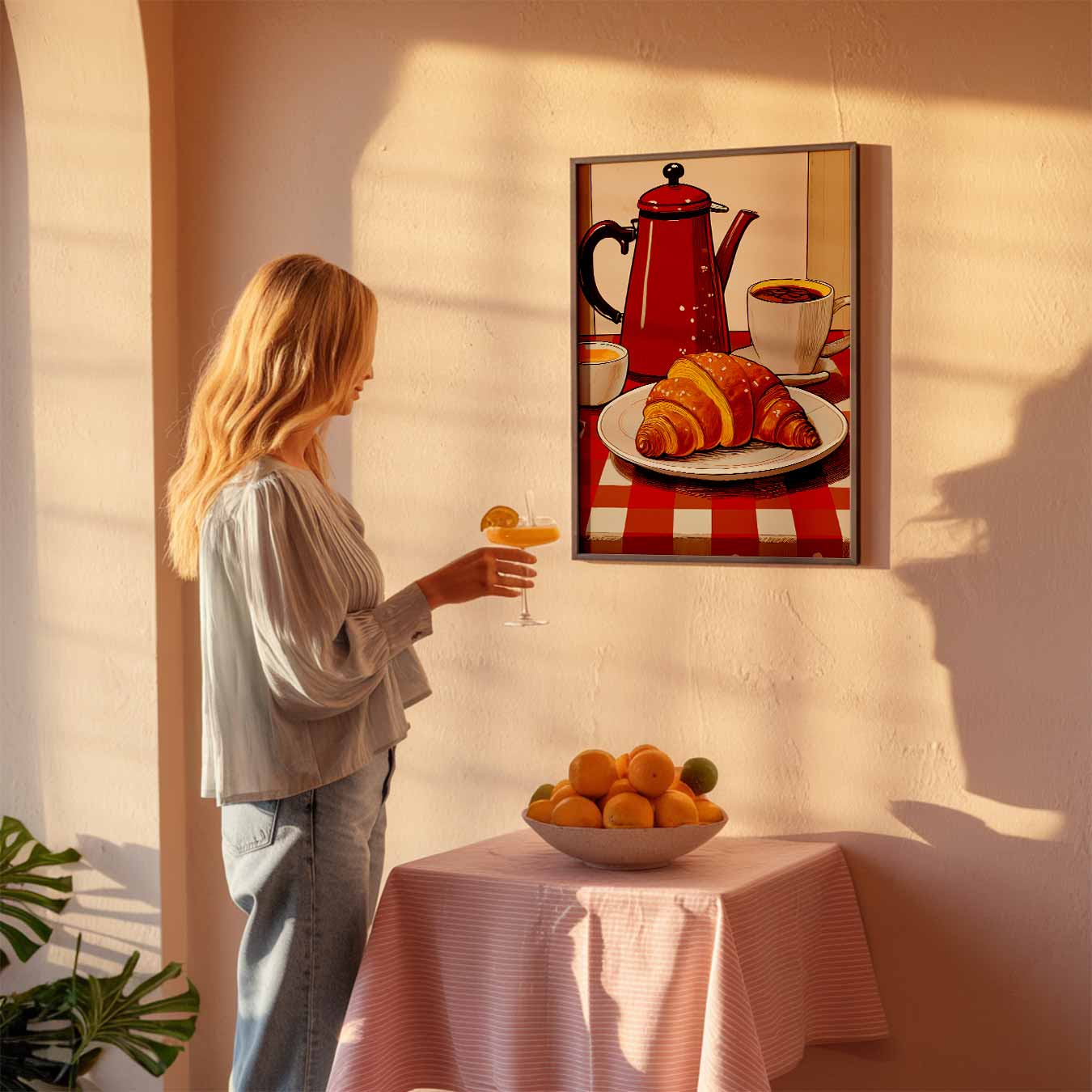 Franse Ontbijtcharme Poster-WallArtistic