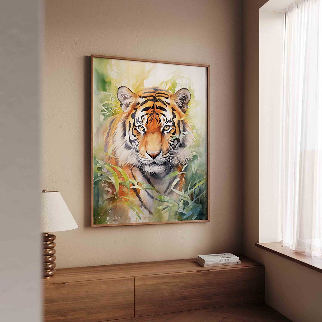 Tijger in jungle Poster