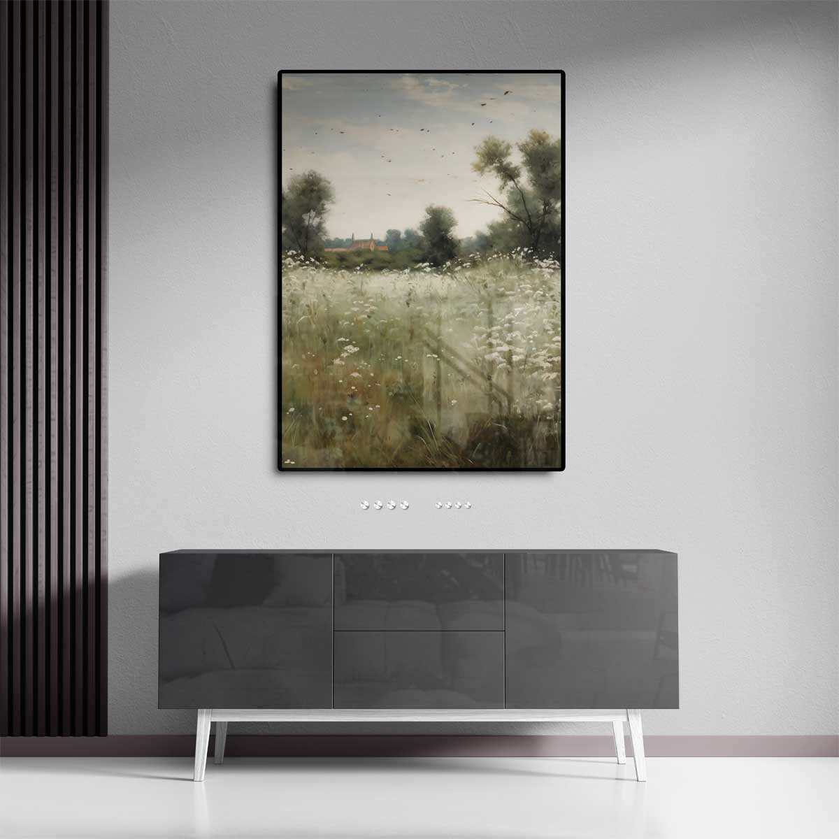 Rustgevend Veldlandschap Kunstwerk-canvas-dibond-plexiglas-wanddecoratie-WallArtistic