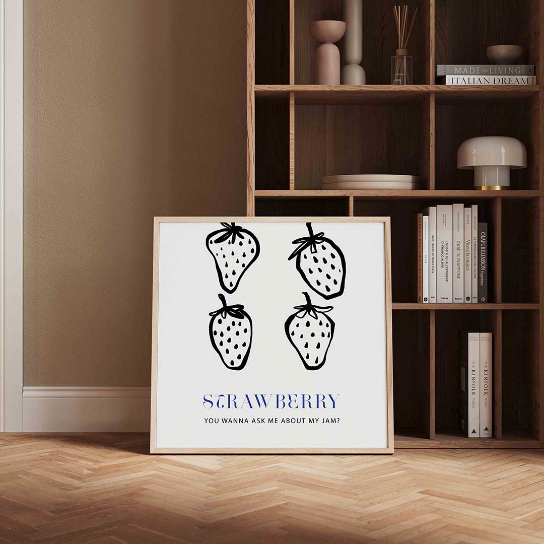 Aardbeien illustratie Poster