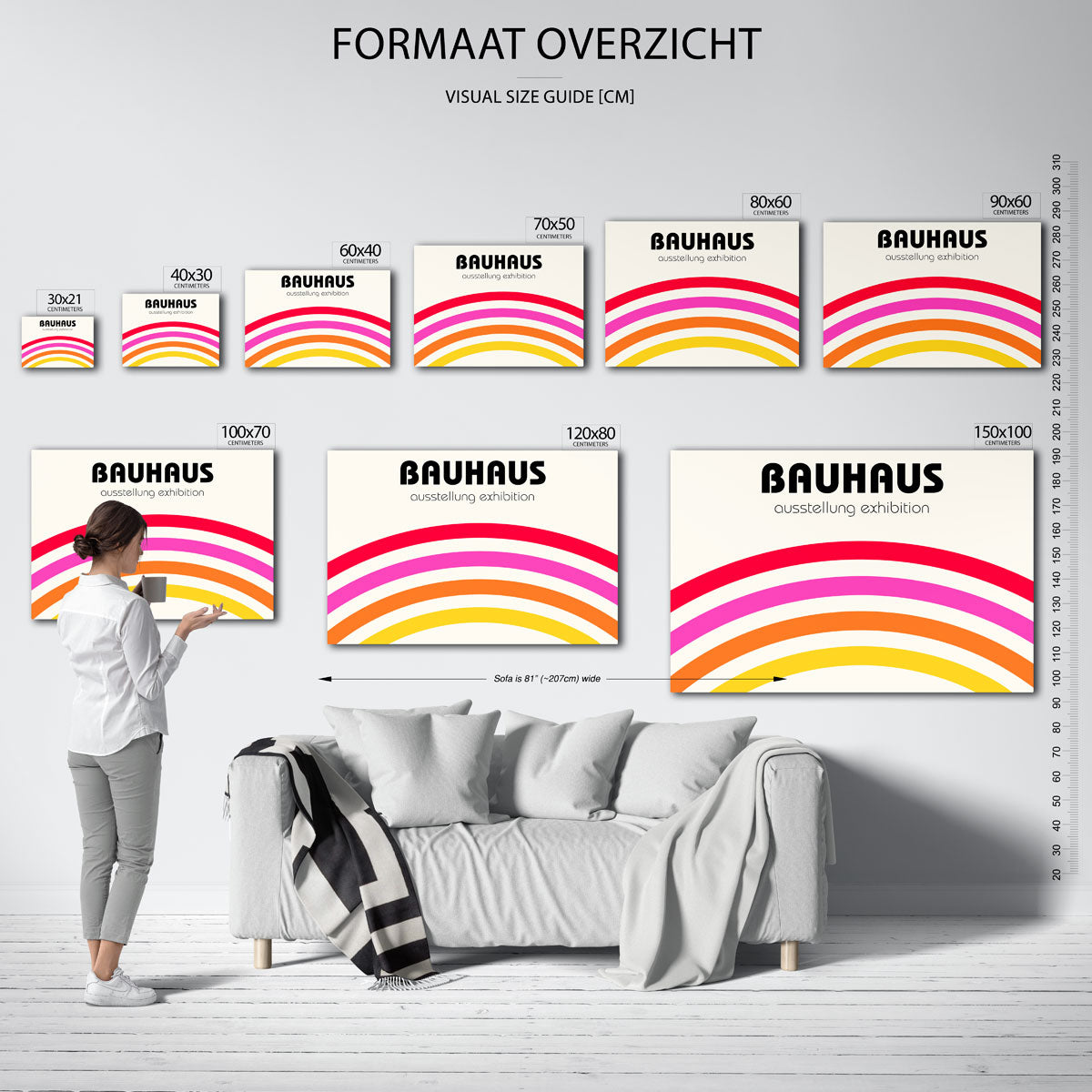 Kleurrijke booglijnen Poster