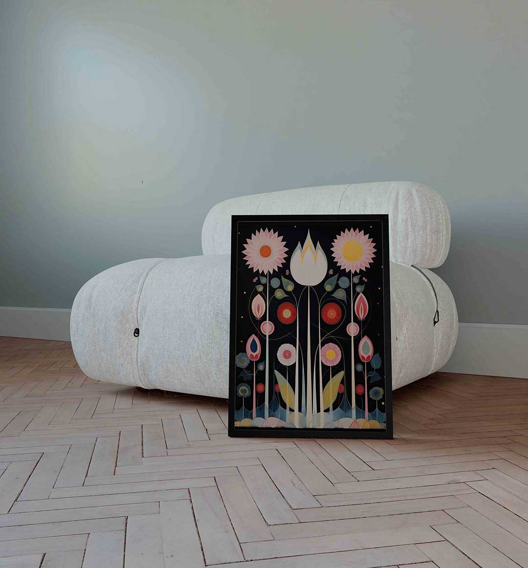 Bloemen en bladeren Poster