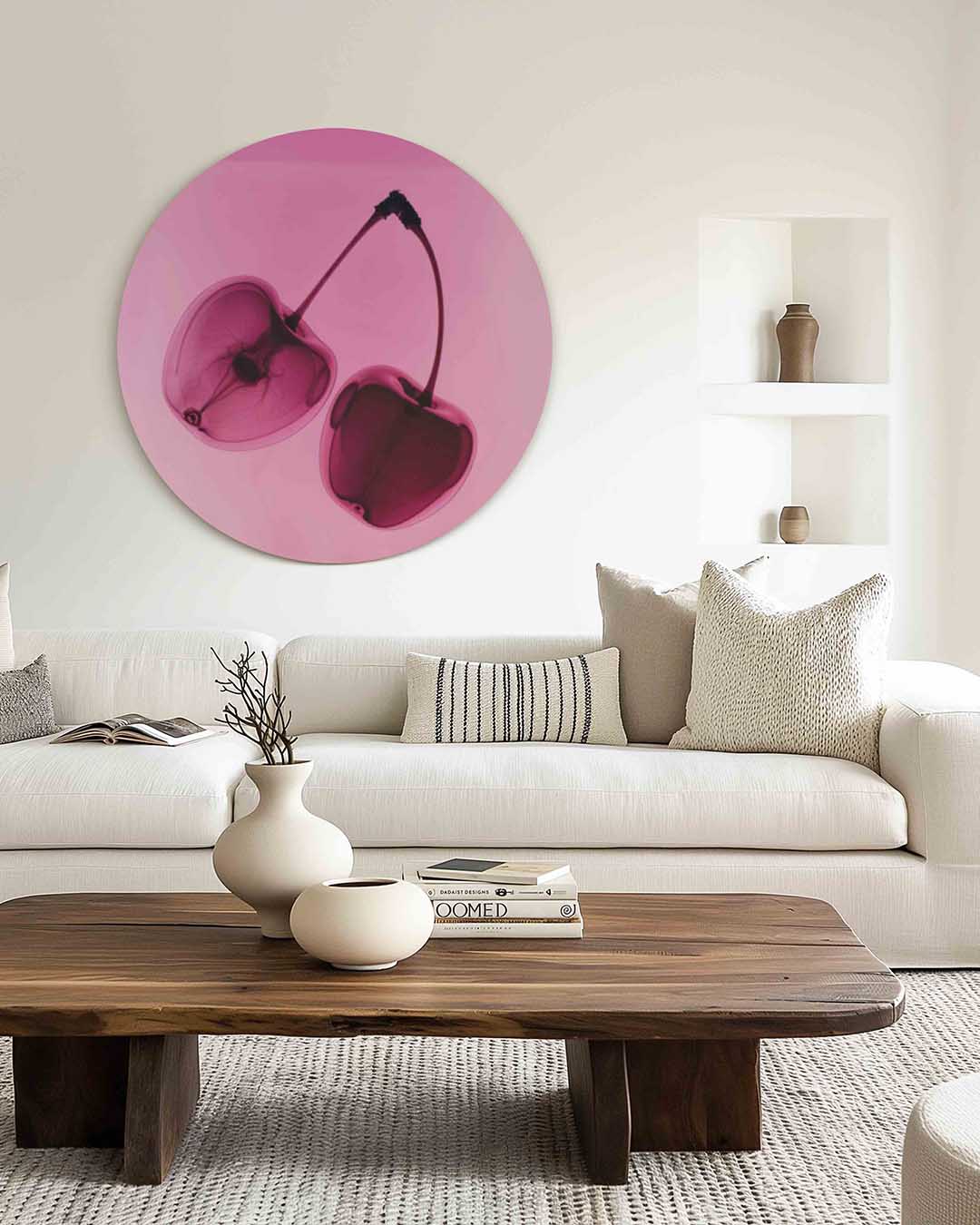 Kersen in roze Muurcirkel