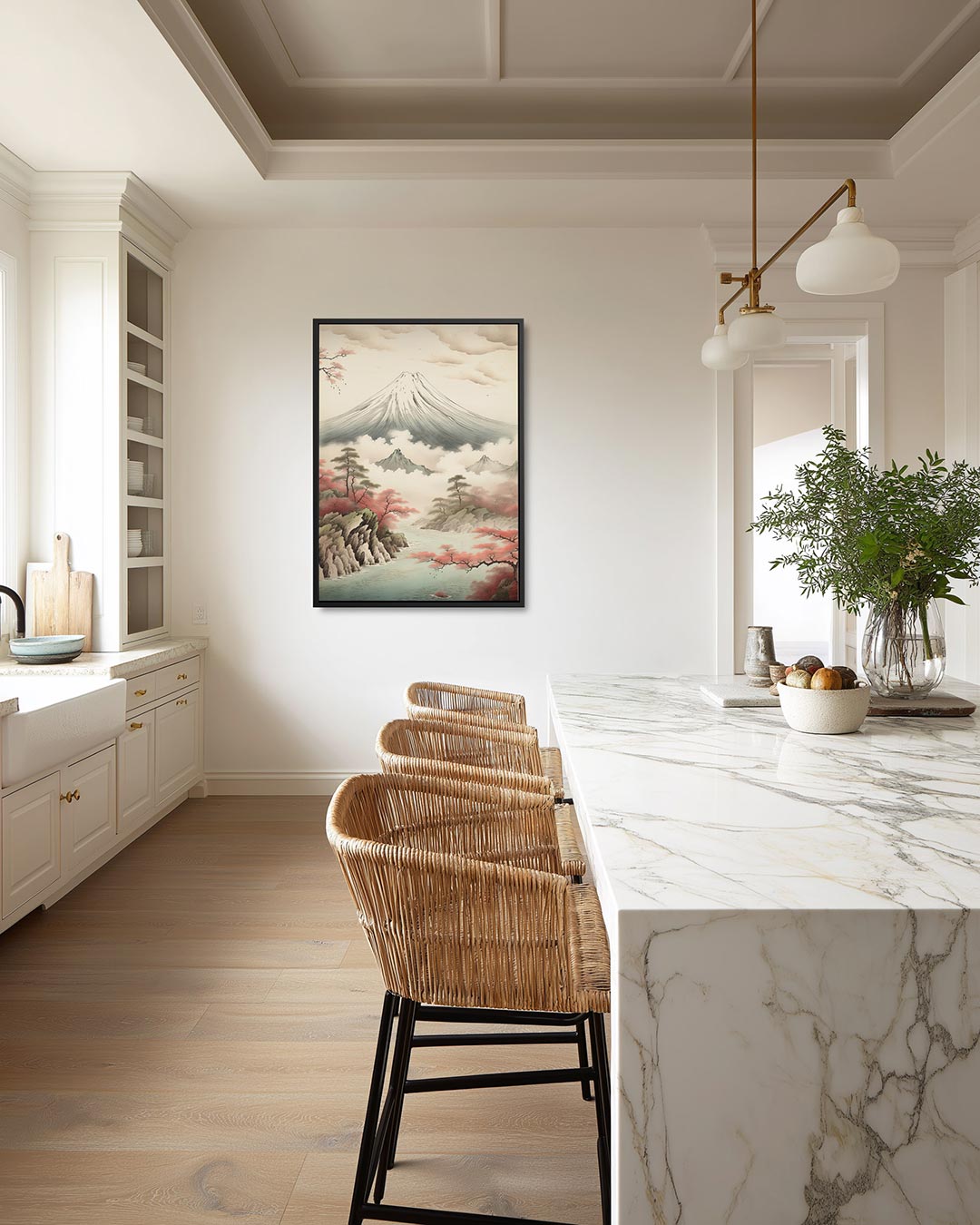 Serene berglandschap Kunstwerk