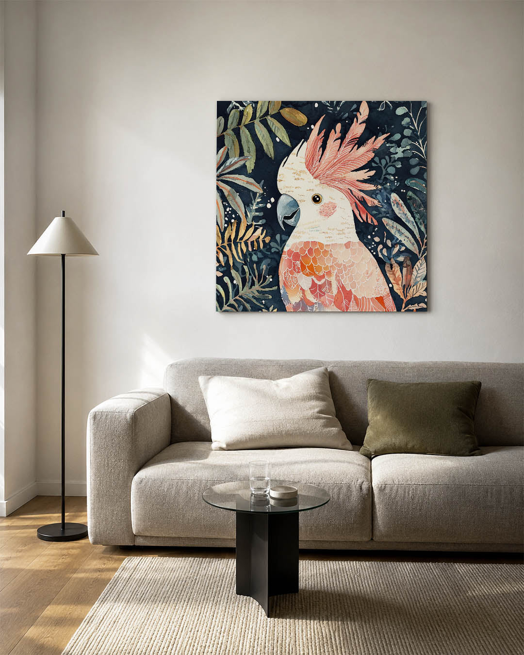 Vrolijke papegaai Kunstwerk