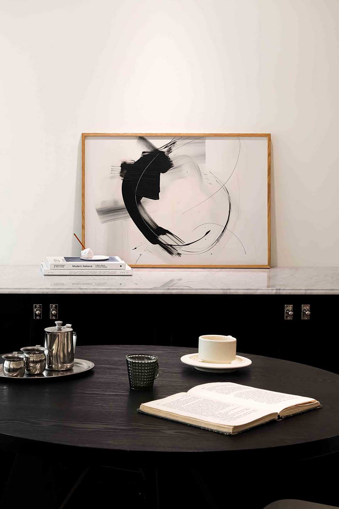 Abstracte zwarte vormen Poster