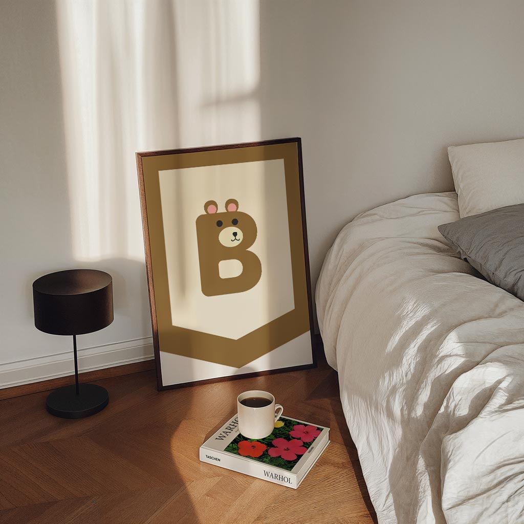 Schattige Berenalfabet Poster-WallArtistic