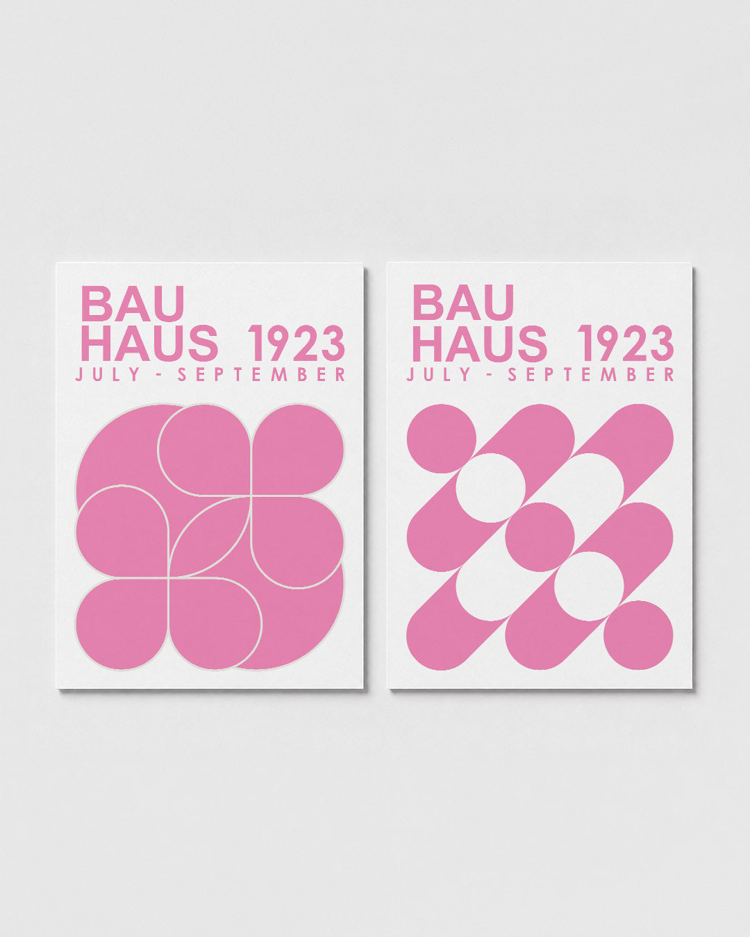 Roze vormencompositie Posterset
